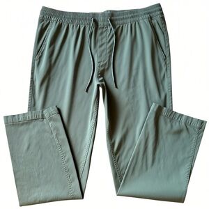 Quince Mens Green Drawstring Pants Size XL Pull On Chino Cotton Blend